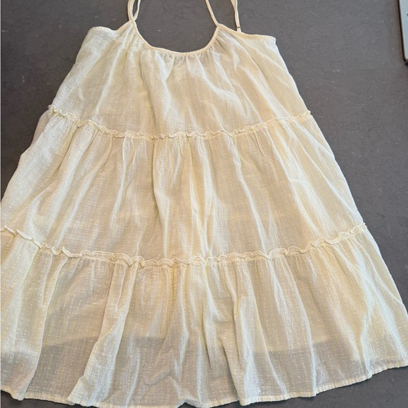 Eberjey Cream Tiered Swim Coverup - Picture 2 of 8